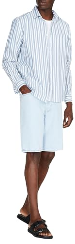 Sisley Mens Bermuda 4P7YS900P Shorts, Light Blue Denim 901, 38 von SISLEY