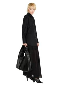 Sisley Women's 5FUALQ037 Shirt, Black 100, M von SISLEY