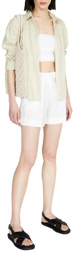 Sisley Womens 4AGHL900Q Shorts, White 101, 34 von SISLEY