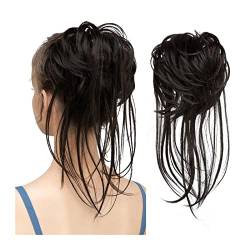 Haarteil Zerzauste Hochsteckfrisur Messy Bun Haarteil Chignon Pferdeschwanz-Verlängerungen mit elastischem Gummiband Curly Scrunchies Pferdeschwanz-Haarteil for Frauen Haarteil Haargummi (Color : Bal von SISWIM