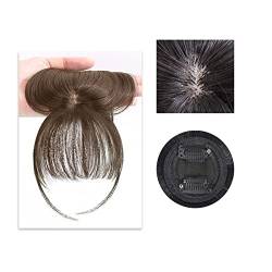 Pony Front Synthetic 3D Air Fringe Bangs Clip in Bang Hair Extensions Straight Synthetic Hairpiece Weiches Naturhaar Zubehör for Frauen Mädchen Pony Haarspange (Size : 2 pcs, Color : C-4(2M30)) von SISWIM