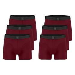 SITZTGUT Boxershort für Herren (6er Pack) Anti Loch Garantie (Größe S-3XL) Bio Polish Baumwolle (Rot, 3XL, 3X_l) von SITZTGUT