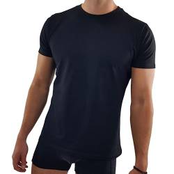T-Shirt für Herren aus Baumwolle, Schwarz, Gr. XL von SITZTGUT