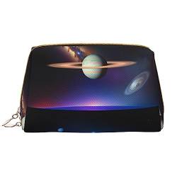 Cosmic Saturn Reise-Make-up-Tasche, Kultur- und Kosmetiktasche, Reißverschluss-Tasche, Kosmetik-Organizer, niedliche Make-up-Pinsel-Aufbewahrungstasche (groß), Kosmischer Saturn, Einheitsgröße von SIULAS