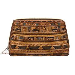 SIULAS Reise-Make-up-Tasche, Kultur- und Kosmetiktasche, mit Reißverschluss, niedlicher Make-up-Pinsel-Aufbewahrungsbeutel (groß), Ägyptische Fresken, Einheitsgröße von SIULAS