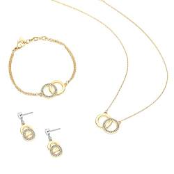SIUMAL Schmucksets für Frauen Halskette Ohrringe Armbandsets Geschenk für Mädchen von SIUMAL