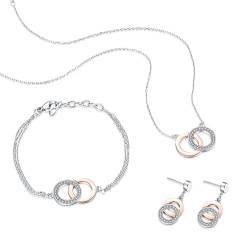 SIUMAL Schmucksets für Frauen Halskette Ohrringe Armbandsets Geschenk für Mädchen von SIUMAL