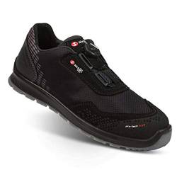 SIXTON Newport BOA S3 Sicherheitsschuhe, Farbe:schwarz, Schuhgröße:40 (UK 6.5) von SIXTON