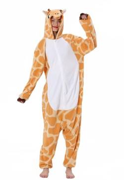 SIYUE Onesie Kostüm Giraffe Pyjama Relaxo Erwachsene Tier Relax Kostuem Damen Fasching Halloween Schlafanzug Cosplay Jumpsuit Karneval CJL-L von SIYUE