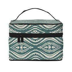 Art Boho Reise Make-up Tasche für Frauen Große Kosmetiktaschen Tragbare Make-up Organizer Tasche Urlaub Kulturbeutel Mädchen Make-up Aufbewahrungskoffer, Boho, Einheitsgröße von SJOAOAA