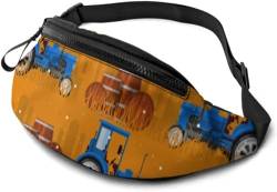 Designer Hüfttasche Cartoon Niedlich Kindlich Lustig Traktor Reisetasche Taille mit Kopfhöreranschluss und Verstellbare Riemen Taille Packs Frauen für Reisen Sport Wandern, siehe abbildung, von SJOAOAA