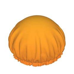 Orange Hintergrund Textur Duschhaube Für Frauen, Schichten Baden Dusche Wiederverwendbare Gummiband Stretch Hem Haar Hut von SJOAOAA