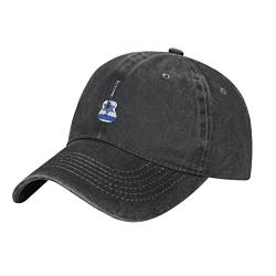 SJOAOAA Israel-Flaggen-Gitarre-Art-Trucker-Hut, Vintage Washed Cotton Baseball Cap Black Dad Hat for Men Women, siehe abbildung, One size von SJOAOAA