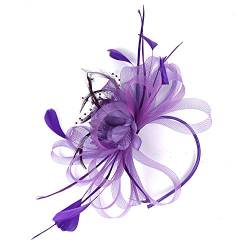 Fascinator Hut Damen Mädchen Hut Bibi Zubehör Haar Mesh Hut Hochzeit Elegant Voile Stirnband Clip Stirnband Braut Kirche Hut Party Cocktail Royal Ascot Hut Damen Mädchen Hut Fascinator Kopfschmuck von SJTJSPX