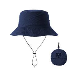 Fischerhüte Herren Damen Bucket Hat Anti-UV Sonnenhut Faltbar Anglerhut Wasserdicht Wanderhut Outdoor Sommerhut mit Kinnband Eimerhut Breite krempe Eimerhut für Camping Reisen Strand Freizeit von SJTJSPX