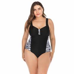 SJTJSPX Badeanzug Damen Badeanzüge Große Größe Bauchweg Einteiler Bademode V Ausschnitt Swimsuit Elastisch Schwimmanzug Schwimmbad Strand Monokini Frauen Modisch Bikini für Pool Dusche SPA Sauna von SJTJSPX