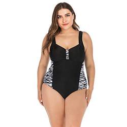 SJTJSPX Badeanzug Damen Badeanzüge Große Größe Bauchweg Einteiler Bademode V Ausschnitt Swimsuit Elastisch Schwimmanzug Schwimmbad Strand Monokini Frauen Modisch Bikini für Pool Dusche SPA Sauna von SJTJSPX