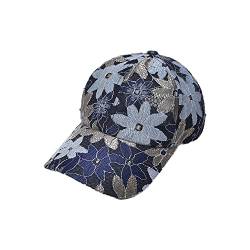 SJTJSPX Baseballkappe Herren Damen Baseball Cap UV Schutz Basecap Gestickte Blumen Sommermütze Mesh Sonnenhut Verstellbar Schirmmütze Outdoor Sport Snapback Cap Mode Hut für Reisen Freizeit Camping von SJTJSPX