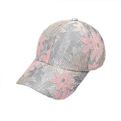 SJTJSPX Baseballkappe Herren Damen Baseball Cap UV Schutz Basecap Gestickte Blumen Sommermütze Mesh Sonnenhut Verstellbar Schirmmütze Outdoor Sport Snapback Cap Mode Hut für Reisen Freizeit Camping von SJTJSPX