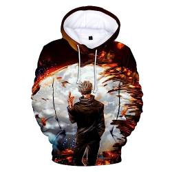 SKAYWHUK Anime Gojo Satoru 3D Hoodie Itadori Yuji Ryomen Sukuna Bedrucktes Pullover Sweatshirt Kostüm für Erwachsene/Jugendliche von SKAYWHUK