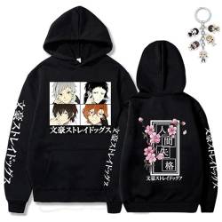 SKAYWHUK Bungo Stray Dogs Hoodie & Schlüsselanhänger Osamu Dazai Chuuya Nakahara Cosplay Sweatshirt Jacke Kostüm für Männer Frauen von SKAYWHUK