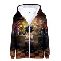 Unisex FNAF Zip Up Hoodies Cartoon Bär Cosplay Zipper Hoodies Kostüm Jacke Mantel für Männer Frauen von SKAYWHUK