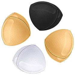 SKENGWEL 4 Paar BH Einlagen Bra Pads herausnehmbaren Sport BH,Bikinis Unterwäsche Einsätze Pads (4 pairs (2 beige 1 black 1 white)) von SKENGWEL