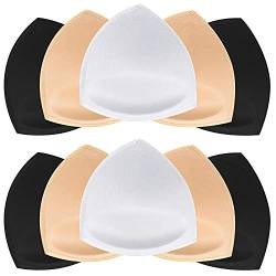 SKENGWEL 5 Paar BH Einlagen Bra Pads herausnehmbaren Sport BH,Bikinis Unterwäsche Einsätze Pads (B/C 2 Beige 2 Black 1 White) von SKENGWEL