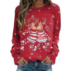 LUSTIG Weihnachtspullover Damen GROßE GRÖßEN Sale WEIHNACHTSPULLI Ugly Weihnachten Pullover Teenager MÄDCHEN KUSCHELIG LANG XXL Weihnachts PULLIS VERRÜCKTE Christmas Sweatshirt Pulli von SKFLABOOF