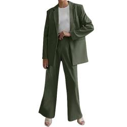 SKFLABOOF Hosenanzüge für Damen Elegante，Hosenanzug Damen Festlich Hochzeit Anzug Modern Elegant 2 Teilig Sportlich Set Blazer Hose Frauen Büro Anzüge Outfit Women's Trouser Suits von SKFLABOOF