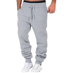 SKFLABOOF Leichte Sporthose Herren Lang Track Pants Bodybuilding Urlaub Jogpants Lang Jogginghose Sport Baggy Sporthose Freizeithose Baumwolle Atmungsaktive Trainingshose Pumphose Sweatpants von SKFLABOOF