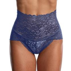 SKFLABOOF Unterhosen Damen Damen Unterhosen Baumwolle Hotpants Damen Sexy Unterhosen Damen Bauchweg High Waist Slip Panty Spitze Unterwäsche Spitze Frauen Tanga Baumwolle Damen von SKFLABOOF