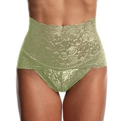 SKFLABOOF Unterhosen Damen Damen Unterhosen Baumwolle Hotpants Damen Sexy Unterhosen Damen Bauchweg High Waist Slip Panty Spitze Unterwäsche Spitze Frauen Tanga Baumwolle Damen von SKFLABOOF