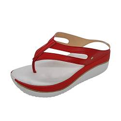 Sandalen & Slides Für Damen Sports Outdoor Zehentrenner Flip Flops Römersandalen Schwarz Strand Leder Flip-Flops Flipflops Slingback Elegant Flop Orthopädische Schuhe Wedges Blau Latschen Badeschuhe von SKFLABOOF