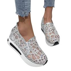 Sneaker Damen Spitze Sommerschuhe Bunt Platform Canvas Schuhe Frühling Elieberlin Hochzeit Turnschuhe Trachtenschuhe Sommer Comfort Brautschuhe Ortopädicheschuhe -Sale Mesh Hohle Boots Sabots von SKFLABOOF