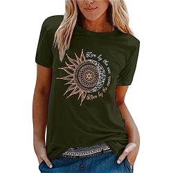 Tshirts Women - T Schirt Damen Locker Lässig Sommer Sale Shirts Tops Oberteile Mit Aufdruck Kurzarm Tshirt T Shirt Batik Ausgefallene Bluse Damenshirts Pullover von SKFLABOOF