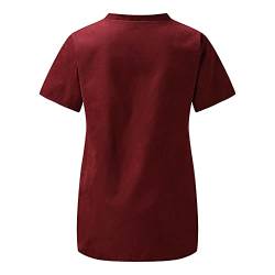 V Ausschnitt T Shirt Damen Kurzarm Pflegebekleidung V-Ausschnitt Bunt Set Kurzarm Weiss T Shirt T-Shirt Unregelmäßiger Sommer T-Shirts Shirts Kasaks von SKFLABOOF