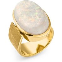 SKIELKA DESIGNSCHMUCK Goldring Opal Ring 15,71 ct. (Gelbgold 750), hochwertige Goldschmiedearbeit aus Deutschland von SKIELKA DESIGNSCHMUCK