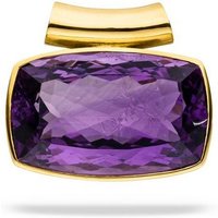 SKIELKA DESIGNSCHMUCK Kettenanhänger Amethyst Anhänger 64,3 ct. (Gelbgold 585), hochwertige Goldschmiedearbeit aus Deutschland von SKIELKA DESIGNSCHMUCK