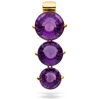 SKIELKA DESIGNSCHMUCK Kettenanhänger Amethyst Anhänger "Trio Infernale" (Gelbgold 585), hochwertige Goldschmiedearbeit aus Deutschland von SKIELKA DESIGNSCHMUCK