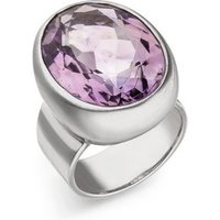 SKIELKA DESIGNSCHMUCK Silberring Amethyst Ring 25x18 mm (Sterling Silber 925) (1-tlg), hochwertige Goldschmiedearbeit aus Deutschland von SKIELKA DESIGNSCHMUCK