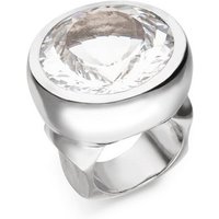 SKIELKA DESIGNSCHMUCK Silberring Bergkristall Ring "Round" 26 mm (Sterling Silber 925) (1-tlg), hochwertige Goldschmiedearbeit aus Deutschland von SKIELKA DESIGNSCHMUCK