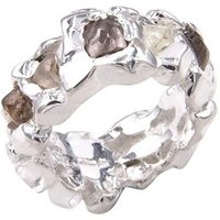 SKIELKA DESIGNSCHMUCK Silberring Diamant Ring "Nuggets" mit 5 Rohdiamanten (Sterling Silber 925) (1-tlg), hochwertige Goldschmiedearbeit aus Deutschland von SKIELKA DESIGNSCHMUCK