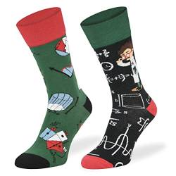 SKIETY Bunte Interessante Socken - Lustige Seltsame Socken - Verrückte Ausgefallene Socken - Skurrile Socken für Erwachsene - Baumwolle - für Frauen Männer - Matematicion – 39-42 von SKIETY