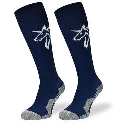 SKIETY Reitsocken aus Wolle – Kniestrümpfe Herren & Damen & Kinder – Damen-kniestrümpfe – Reitsocken Damen & Kinder – Reitsachen Mädchen von SKIETY