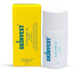 Skinvest Sunny Side Up Sunscreen SPF 50 PA++++ Broad Spectrum For Pigmentation, Dark Spots & Sun Tan | Sweat Proof Non-Comedogenic, No White Cast | Suitable for Acne Prone Skin, For Men & Women von SKINVEST