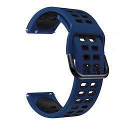 SKM Silikon-Armband für TicWatch Pro 3 Ultra/LTE/2021 GPS S2 E2 GTX Ersatz-Uhrenarmbänder 20 22 mm Armband (Farbe: Blau, Größe: TicWatch Pro 3 Ultra) von SKM