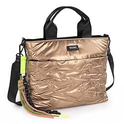 SKPAT - Handtasche Damen Umhängetasche - Handtaschen Damen Mittelgross mit verstellbarem riemen - Umhängetasche Damen hergestellt aus hochwertigem material - Dauerhaft Damen-Umhãngetaschen 316, Bronze von SKPAT