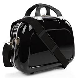 SKPAT - Kosmetikkoffer Hartschale Groß, Beautycase Damen, Trolley & Handgepäck Koffer: Beauty Case Hartschale, Kosmetik Koffer, Kosmetiktasche Groß - Ideal für Reisen! 133635, Schwarz von SKPAT