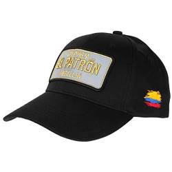 SKR Cap El Patron schwarz Patch reflektierend Medellin Colombia Baseball – Unisex Gr. Einheitsgröße, Schwarz von SKR
